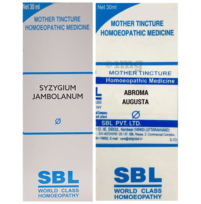 Combo Pack of SBL Syzygium Jambolanum Mother Tincture Q & SBL Abroma Augusta Mother Tincture Q (30ml Each)
