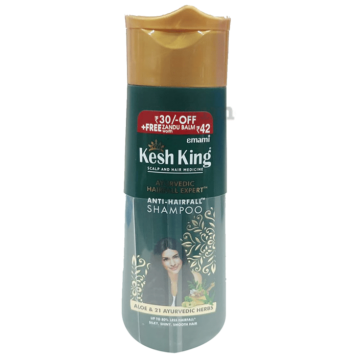 Emami Kesh King Ayurvedic Hairfall Expert Shampoo with Zandu Balm 8ml Free