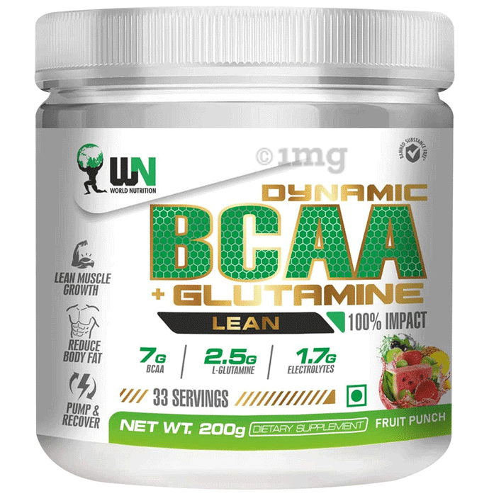 WN World Nutrition Dynamic BCAA + Glutamine Lean Fruit Punch