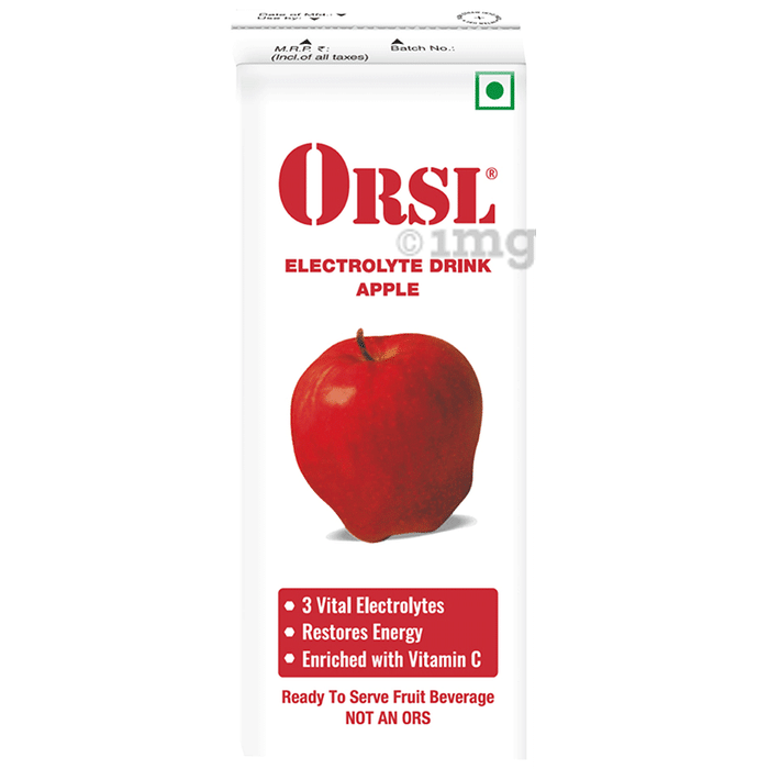 ORSL Electrolyte Drink with Vitamin C | Flavour Apple Liquid