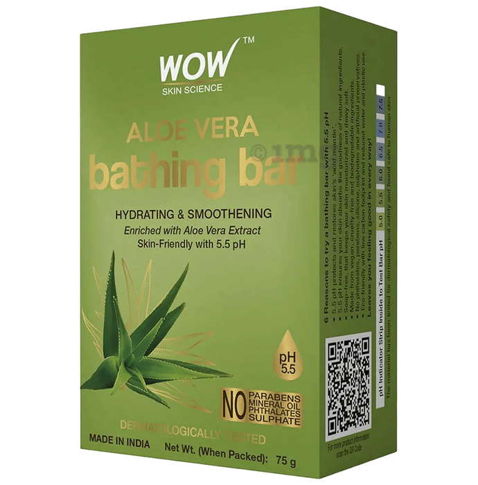 WOW Skin Science Aloe Vera Bathing Bar (75gm Each)