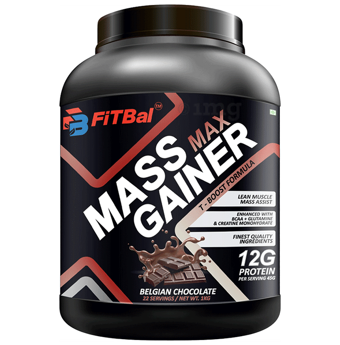 Fitbal Mass Gainer Max Protein Powder Belgian Chocolate