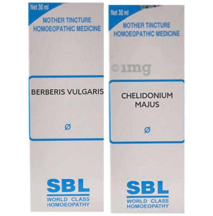 Combo Pack of SBL Chelidonium Majus Mother Tincture Q & SBL Berberis Vulgaris Mother Tincture Q (30ml Each)
