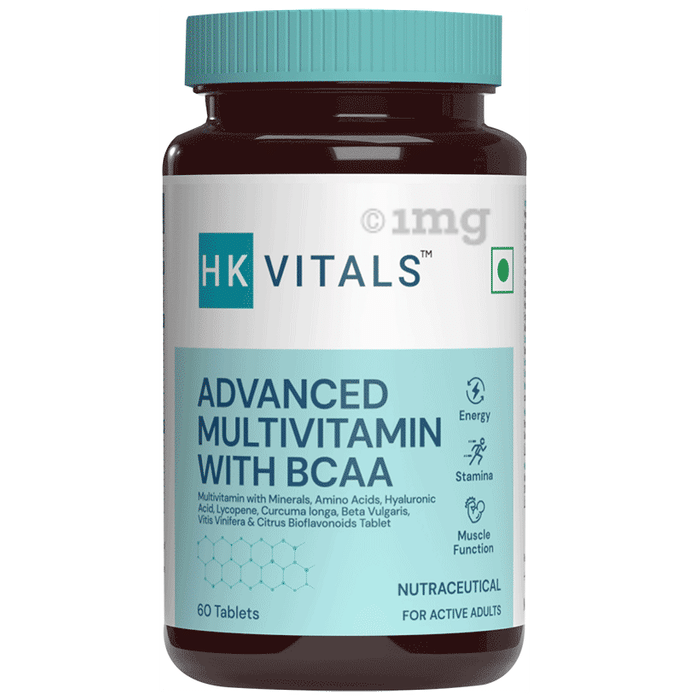 Healthkart HK Vitals Advanced Multivitamin with BCAA | For Energy, Stamina & Antioxidant Support | Tablet
