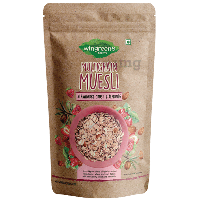 Wingreens Farms Multigrain Muesli Strawberry Crush & Almonds