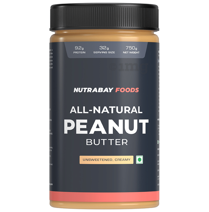 Nutrabay Foods All-Natural Peanut for Weight Management, Energy & Heart Health | Flavour Butter Unsweetened Creamy