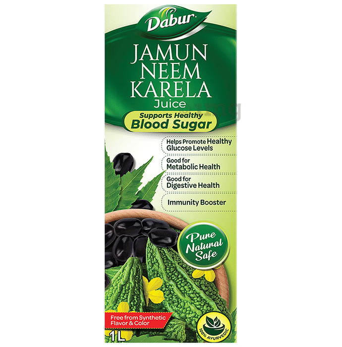 Dabur Jamun Neem Karela Juice For Healthy Glucose Levels, Digestion, Metabolism & Immunity