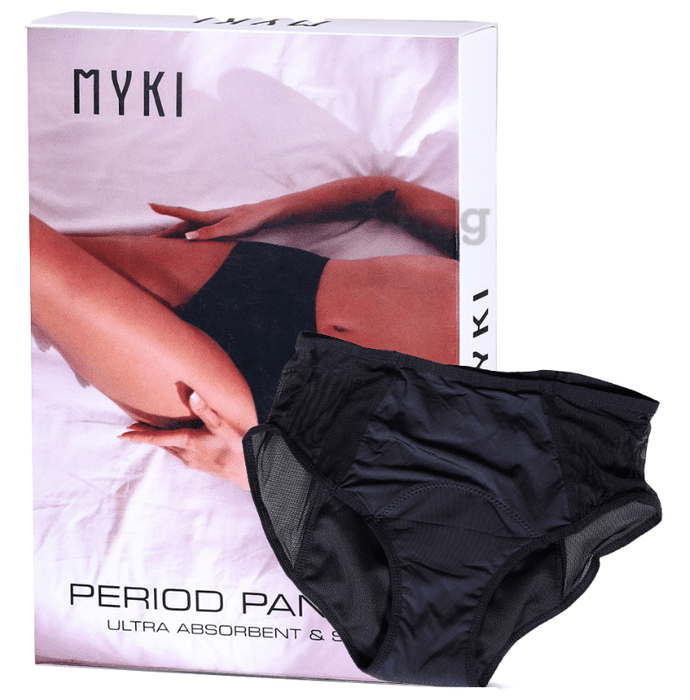 MYKI Mesh Period Panties Panty Medium Black