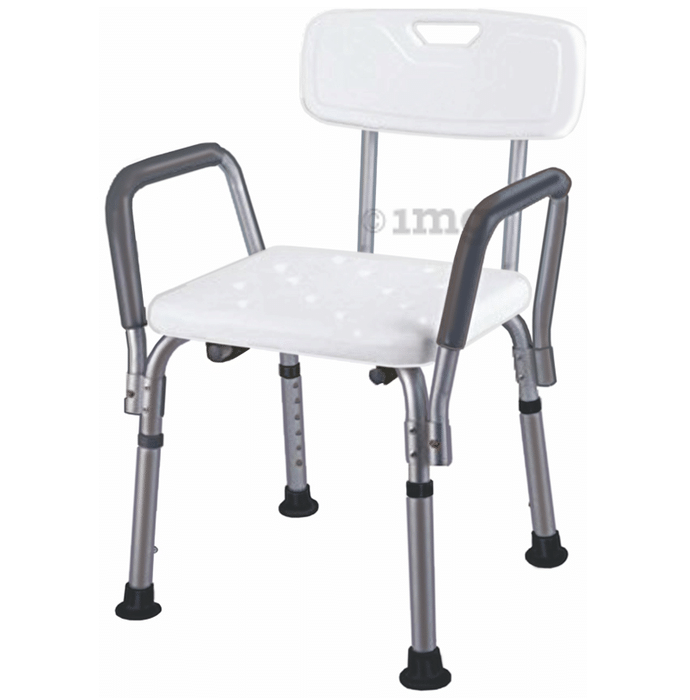 Vissco 0980 Comfort Shower Chair Universal Anodized and White