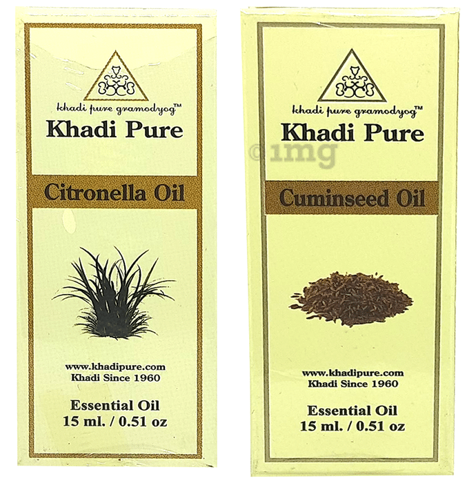 Khadi Pure Combo Pack of Citronella Oil & Cuminseed Oil (15ml Each)