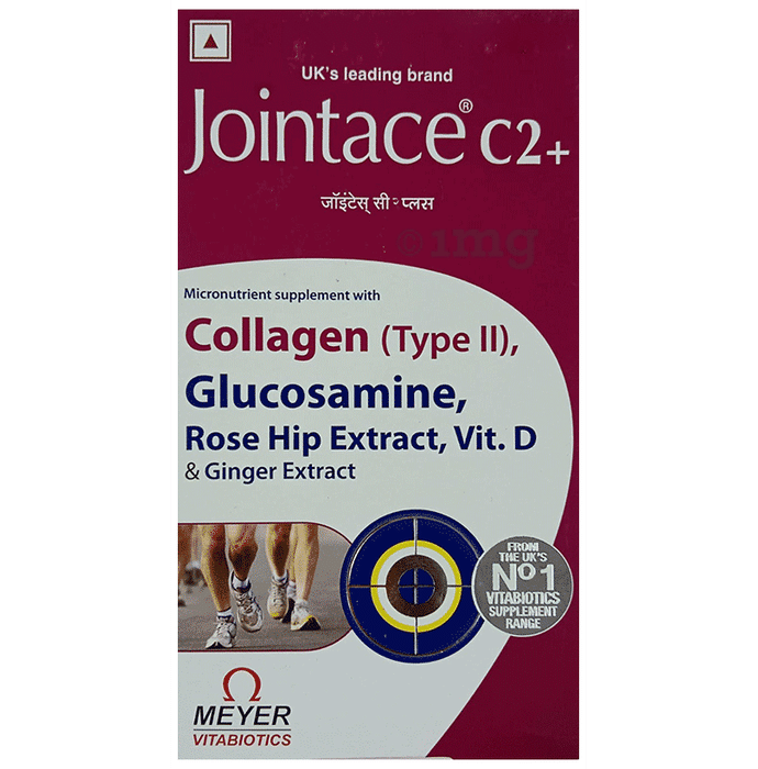 Jointace Gluten Free C2 Plus Tablet with Collagen (Type II), Glucosamine, Rosehip Extract, Vitamin D & Ginger Extract