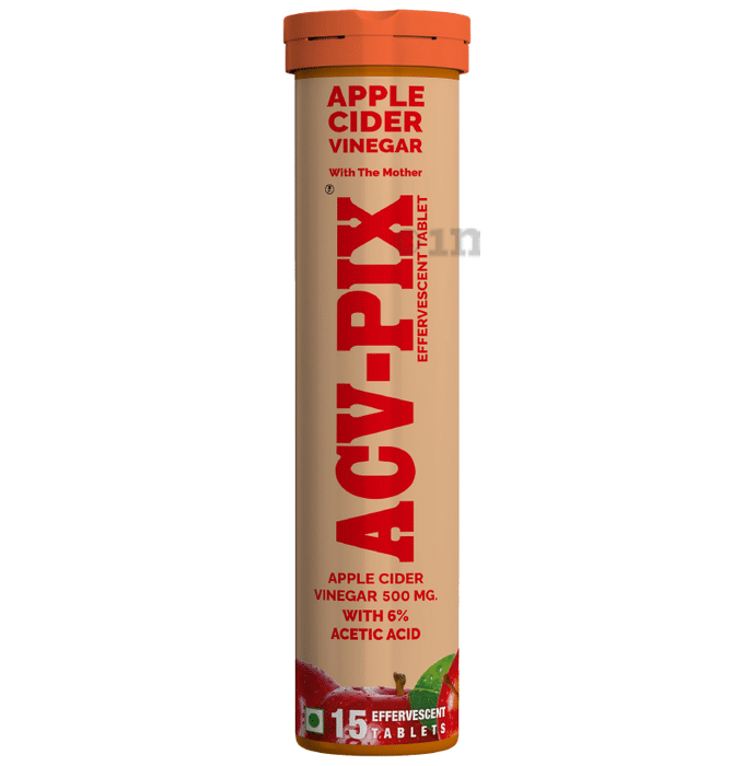 ACV-PIX Apple Cider Vinegar 500mg with 6% Acetic Acid Effervescent Tablet