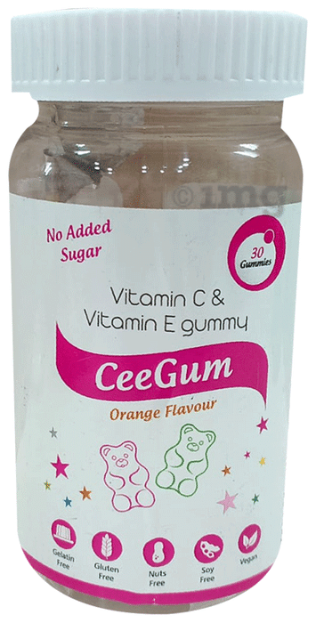 Ceegum Vitamin C & Vitamin E Gummies Orange