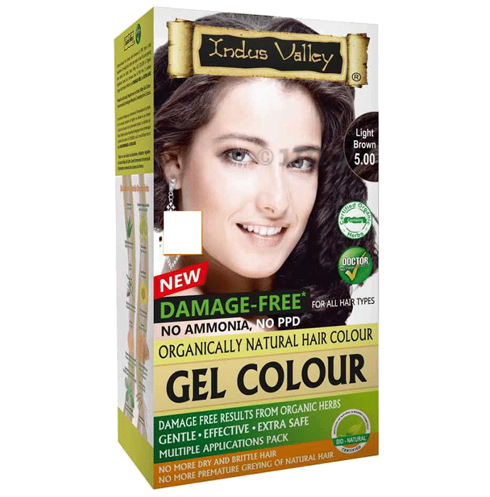 Indus Valley Organically Natural Hair Colour Gel Light Brown
