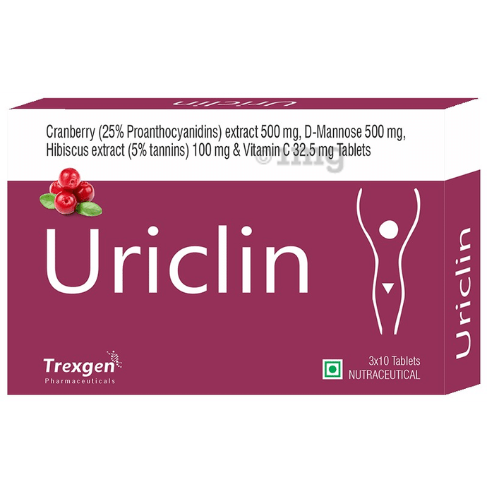 Trexgen Uriclin Cranberry, D-Mannose, Hibiscus, Vitamin C Tablet