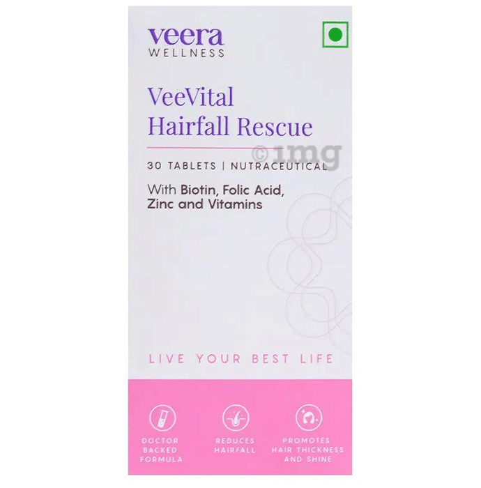 Veera Wellness VeeVital Hairfall Rescue Tablet (30 Each)