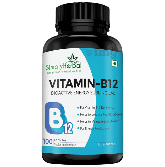 Simply Herbal Vitamin B12 Capsule Buy bottle of 100.0 capsules at best