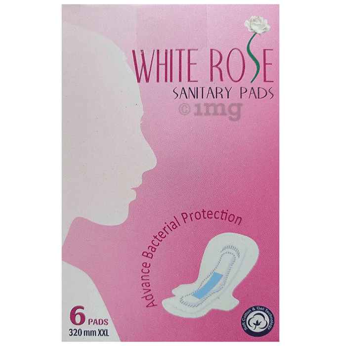 White Rose Sanitary Pads with Anion Chip 320mm XXL