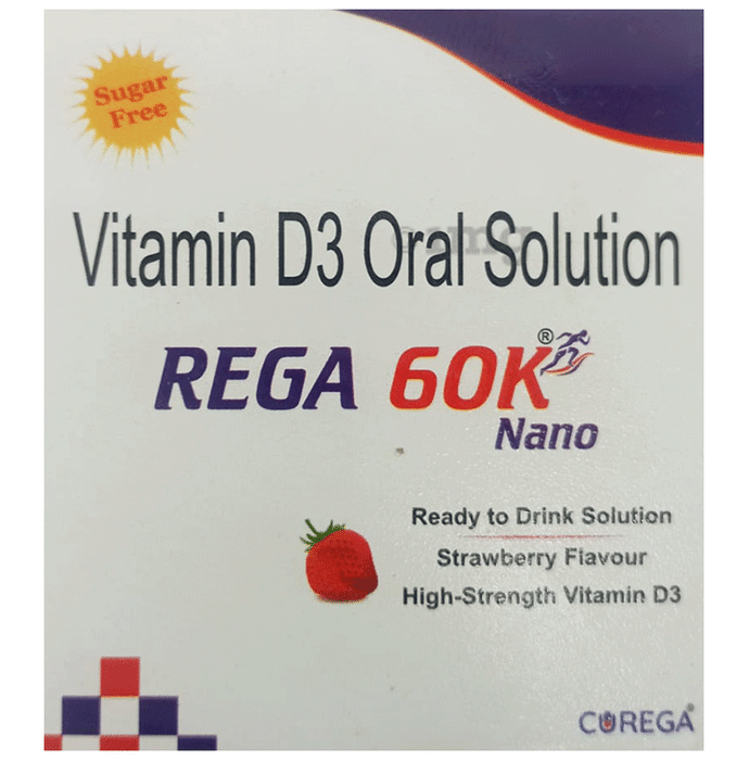 Rega 60K Oral Solution Nano Shots (5ml Each) Strawberry Sugar Free
