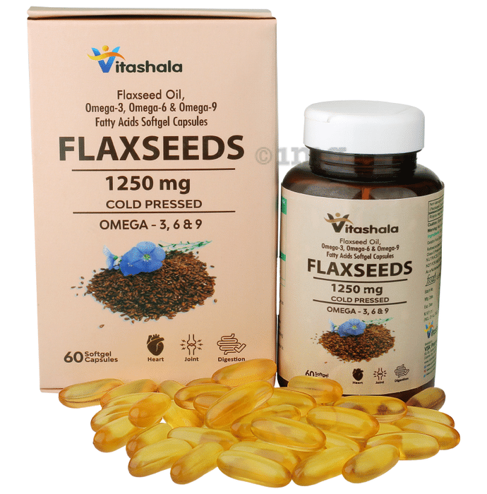 Vitashala Flaxseeds 1250mg Softgel Capsule
