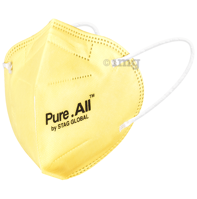 Pure.All N95 FFP2 Protective 5 Layer Washable & Reusable Mask Yellow