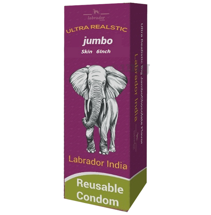 Labrador India Ultra Realistic Jumbo Reusable Condom 6inch
