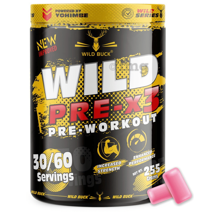 Wild Buck Wild Pre-X3 Pre-Workout Sour Gummies
