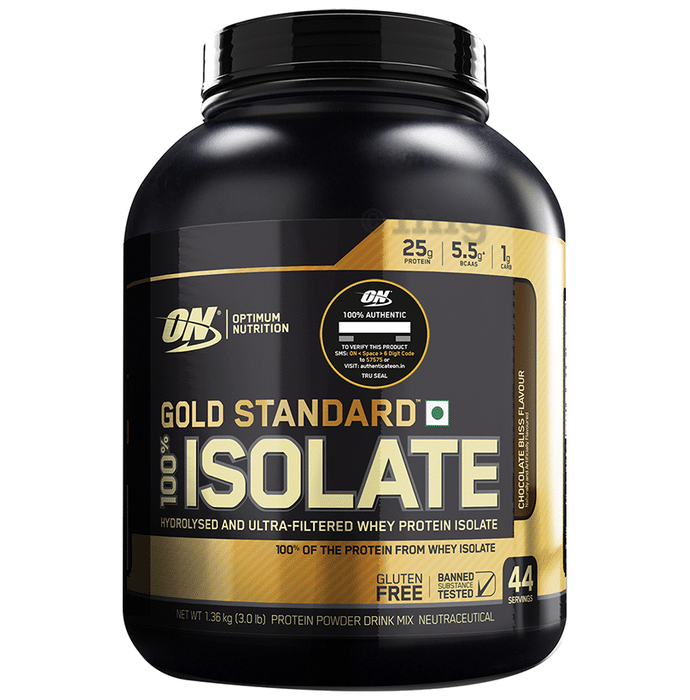 Optimum Nutrition (ON) Gold Standard 100% Hydrolysed and Ultra-Filtered Whey Protein Isolate | Flavour Powder Chocolate Bliss