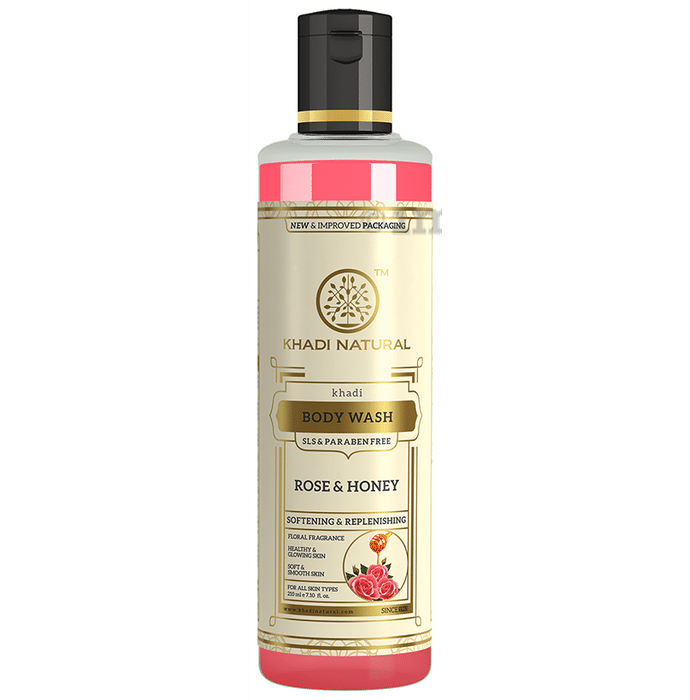 Khadi Naturals Ayurvedic Rose & Honey Bodywash - SLS Paraben Free