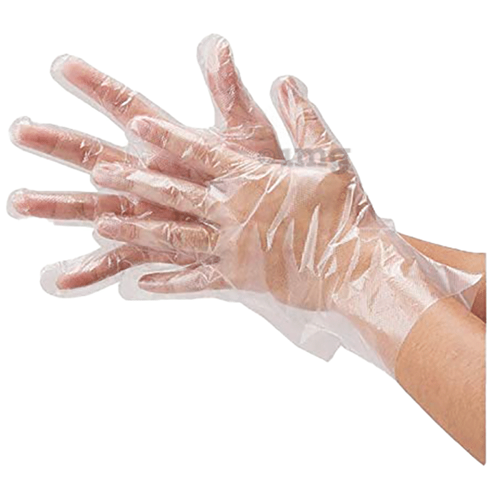 Bos Medicare Surgical Disposable Transperent Hand Gloves -100pcs Biodegradable & 100% Compostable