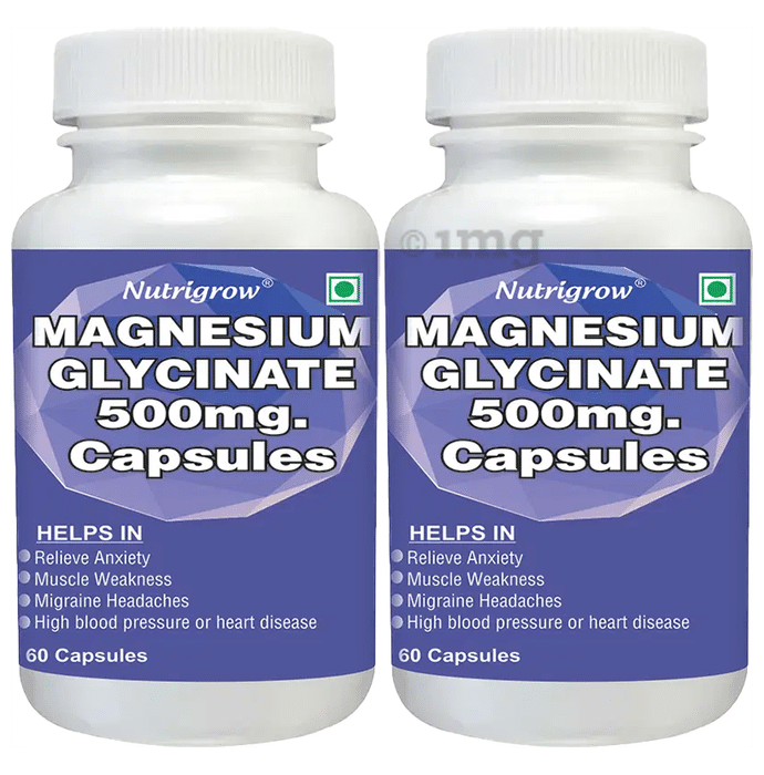 Nutrigrow Magnesium Glycinate Capsules 500mg (60 Each)