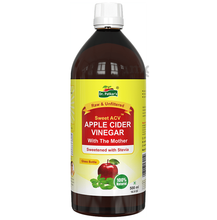 Dr. Patkar's Sweet Apple Cider Vinegar with Stevia & The Mother | Raw & Unfiltered for Weight Loss