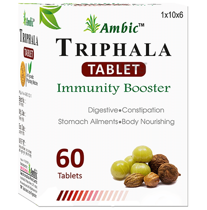 Ambic Combo Pack of Triphala Tablet 60 and Triphala Juice 1000ml