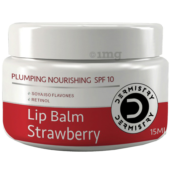 Dermistry Lip Balm for Plumping Nourishing Lightening Balm Strawberry