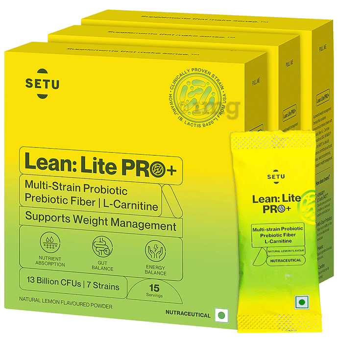 Setu Lean: Lite Pro+ Sachet (15 Each) Lemon