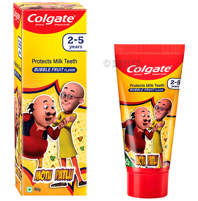 Colgate Kids Toothpaste for 2 to 5 Years Bubble Fruit Motu Patlu