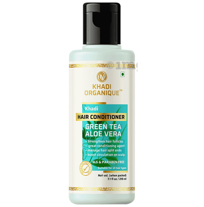 Khadi Organique Hair Conditioner Green Tea Aloevera SLS & Paraben Free