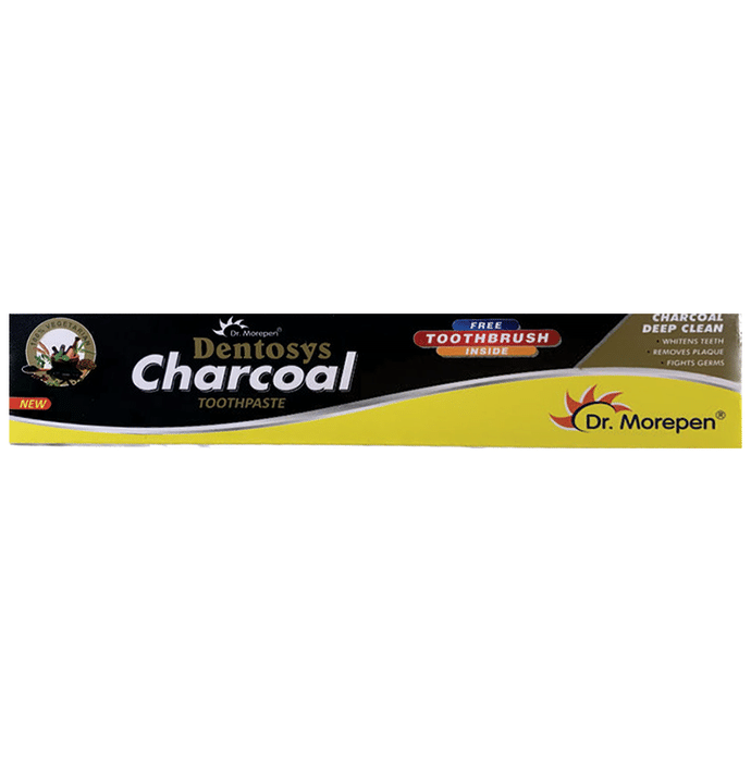Dr. Morepen Dentosys Charcoal Toothpaste with Toothbrush Free