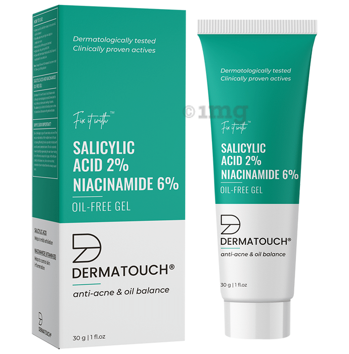Dermatouch Salicylic Acid 2% Niacinamide 6% Anti-Acne Gel | Oil-Free