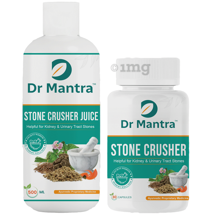Dr Mantra Combo Pack of Stone Crusher Juice (500ml) & Stone Crusher Capsule (30)