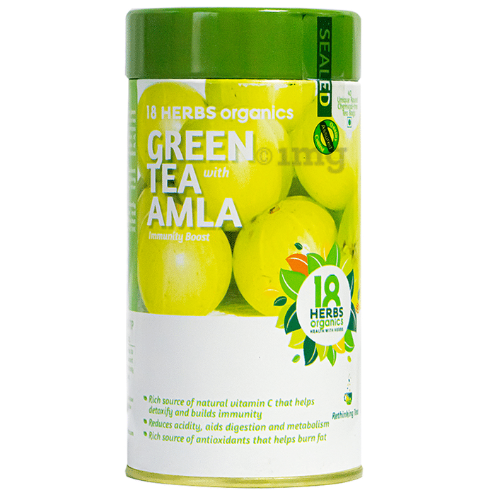18 Herbs Organics Green Tea Bag (1.25gm Each) with Amla