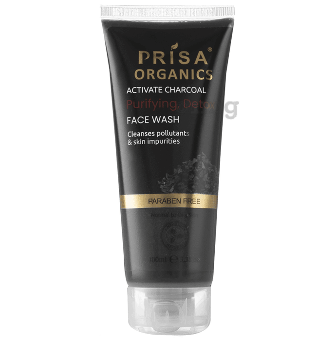 Prisa Organics Activate Charcoal Paraben Free Face Wash