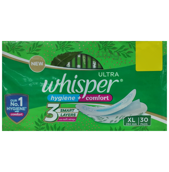Whisper Ultra Clean with Herbal Oil Sanitary Pads XL