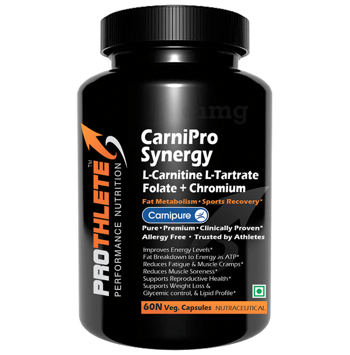 Prothlete Carnipure Synergy L-Carnitine L-Tartrate Folate + Chromium Veg Capsule