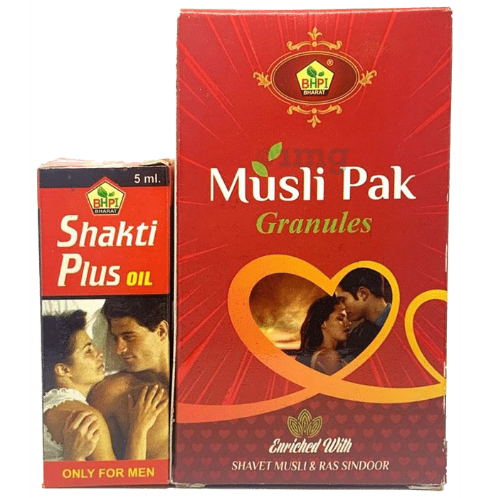 BHPI Bharat Combo Pack of Musli Pak Granule (100gm Each) with Shakti Plus Oil 5ml