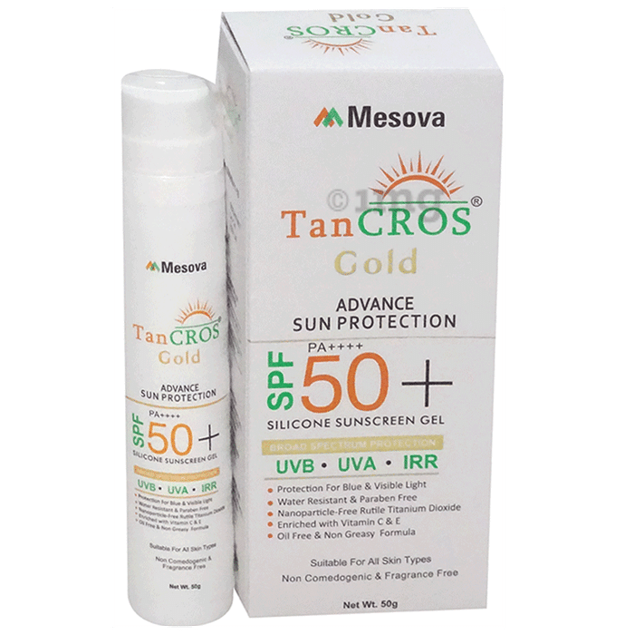 Tancros Gold Silicon Sunscreen Gel SPF 50+ PA++++