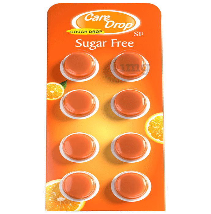 Care Drop Cough Relief Lozenges Sugar Free Orange