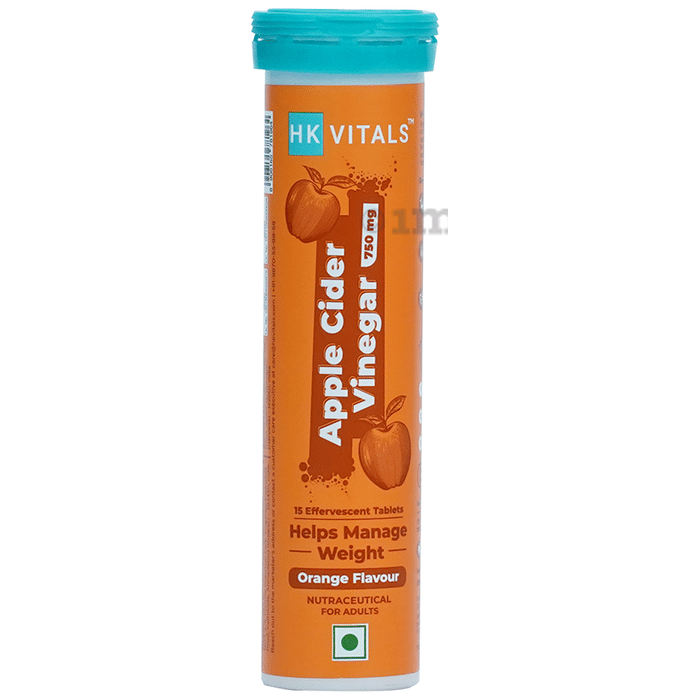 HK Vitals Apple Cider Vinegar for Weight Management & Gut Health Effervescent Tablet Orange