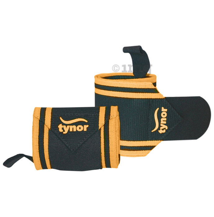 Tynor Wrist Wrap with Thumb Loop Universal Orange & Black