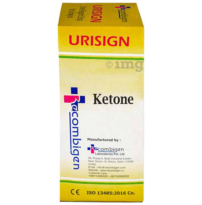 Recombigen Urisign Urine Reagent Test Strip Ketone for Urinalays (50 Each)